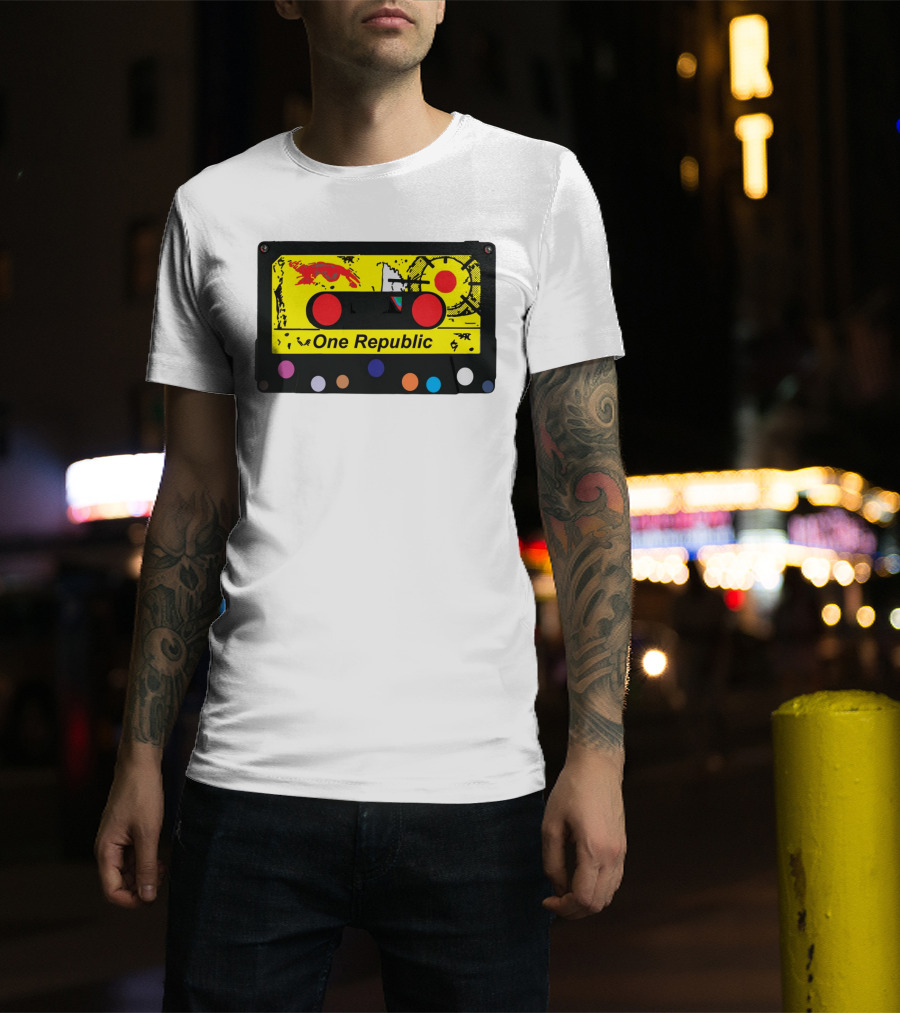 One Republic Cassette Tape Design With Vibrant Colors T-Shirt