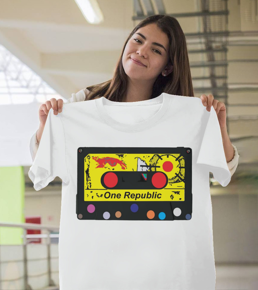 One Republic Cassette Tape Design With Vibrant Colors T-Shirt
