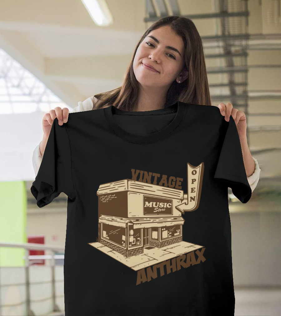 Vintage Music Store Open Anthrax T-Shirt