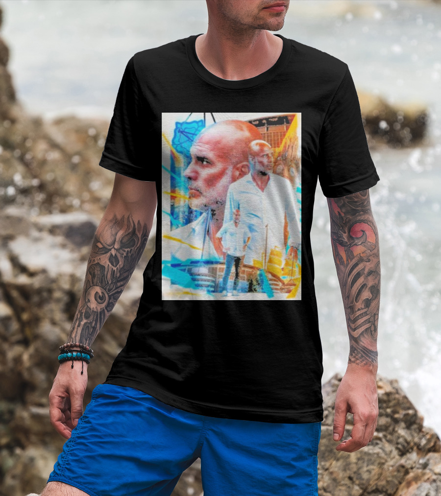 Josep Pep Guardiola New Football Bold Artful Portrait With Vibrant Urban Backdrop T-Shirt