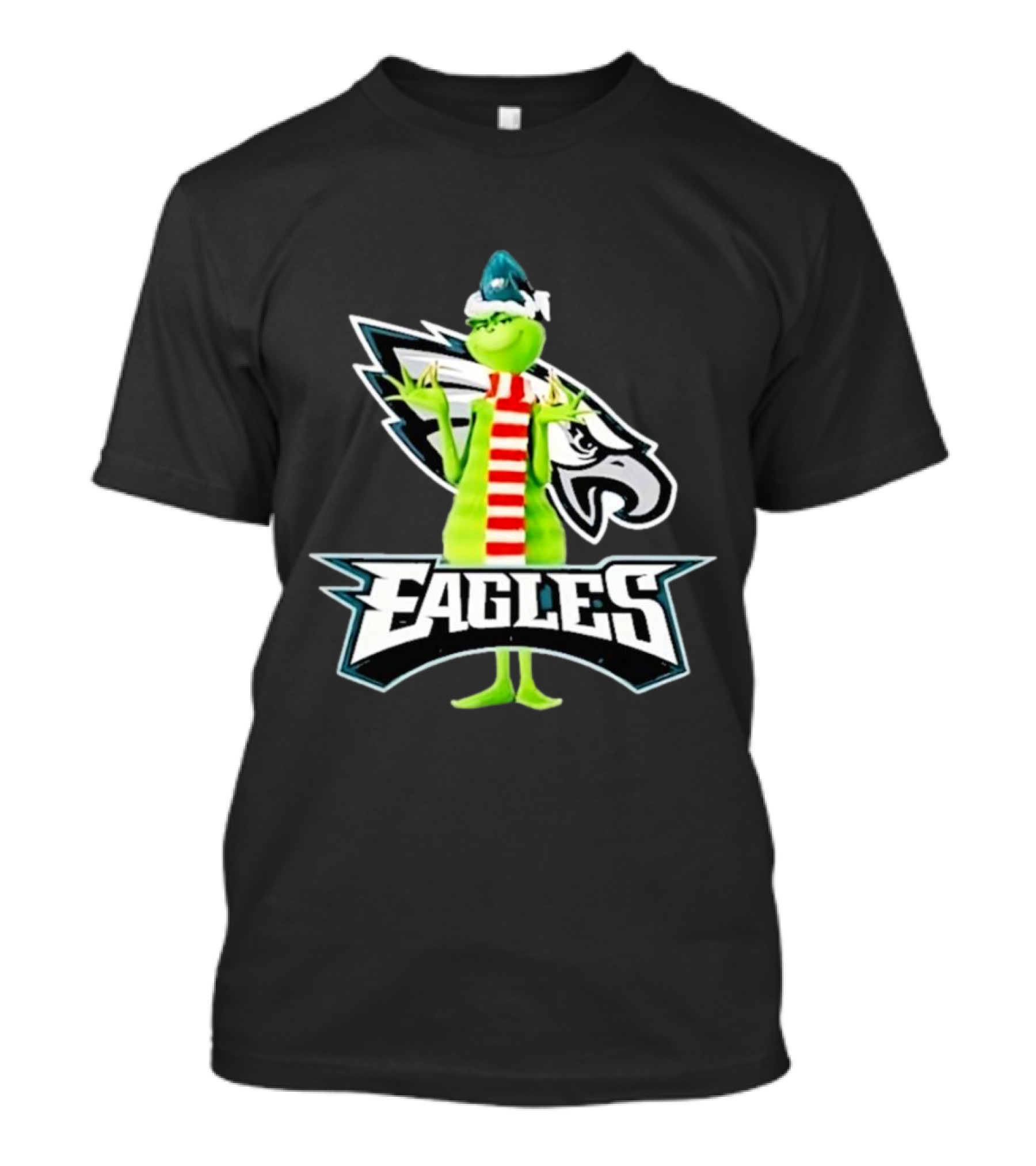 Grinch Philadelphia Eagles NFL Team Logo Combination T-Shirt
