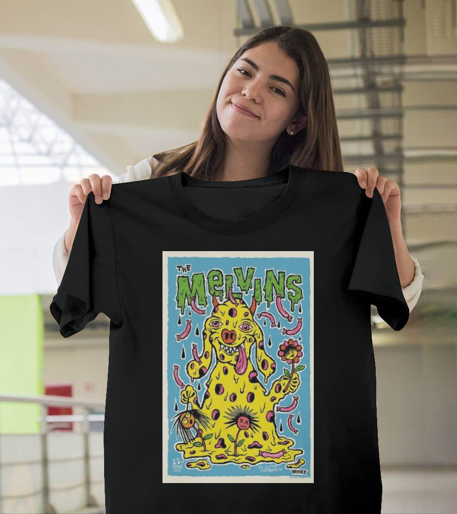 The Melvins Strasbourg La Laiterie June 22 Wonky Monster両端 T-Shirt
