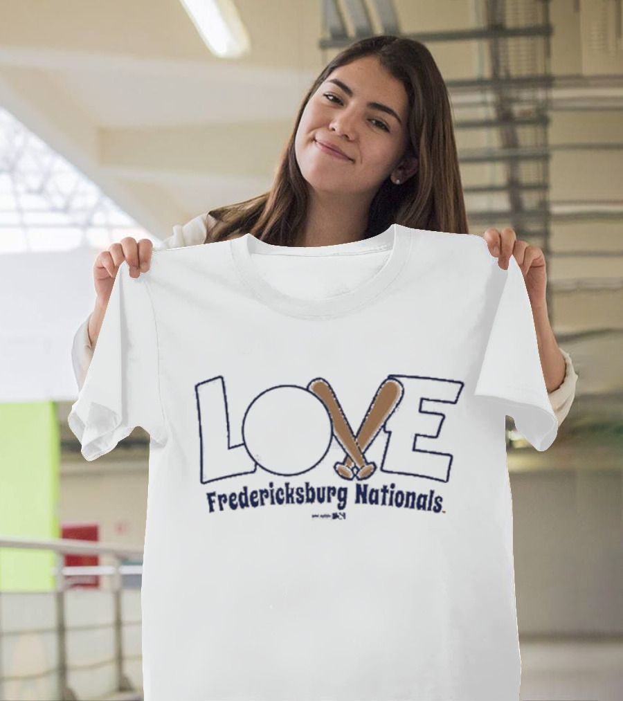 LOVE Fredericksburg Nationals Toddler Pink Baseball T-Shirt