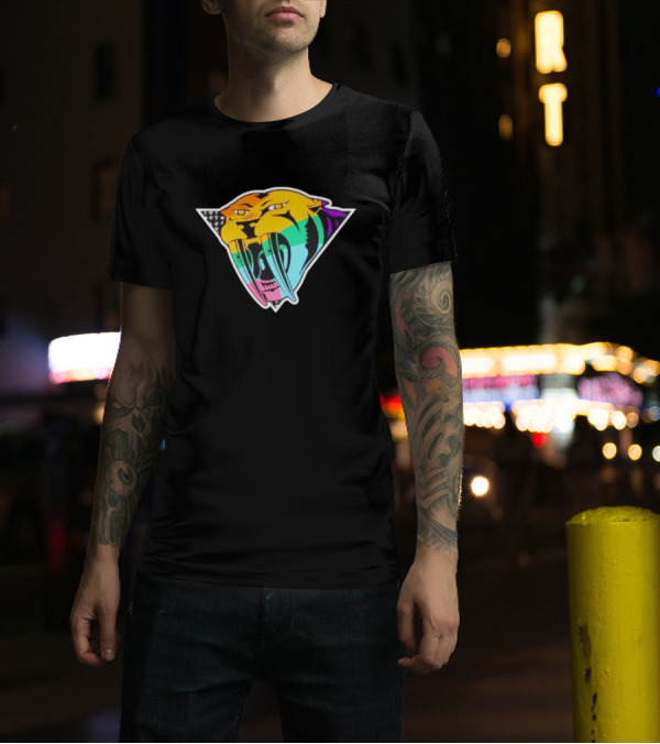 Landon Matney Nashville Predators Pride Rainbow Tiger T-Shirt