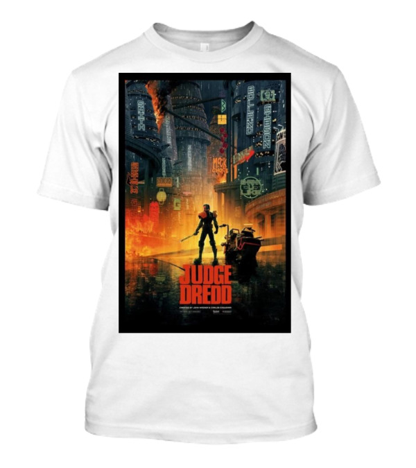 San Diego Comic-Con Judge Dredd Mega-City One Neon Streetscape T-Shirt