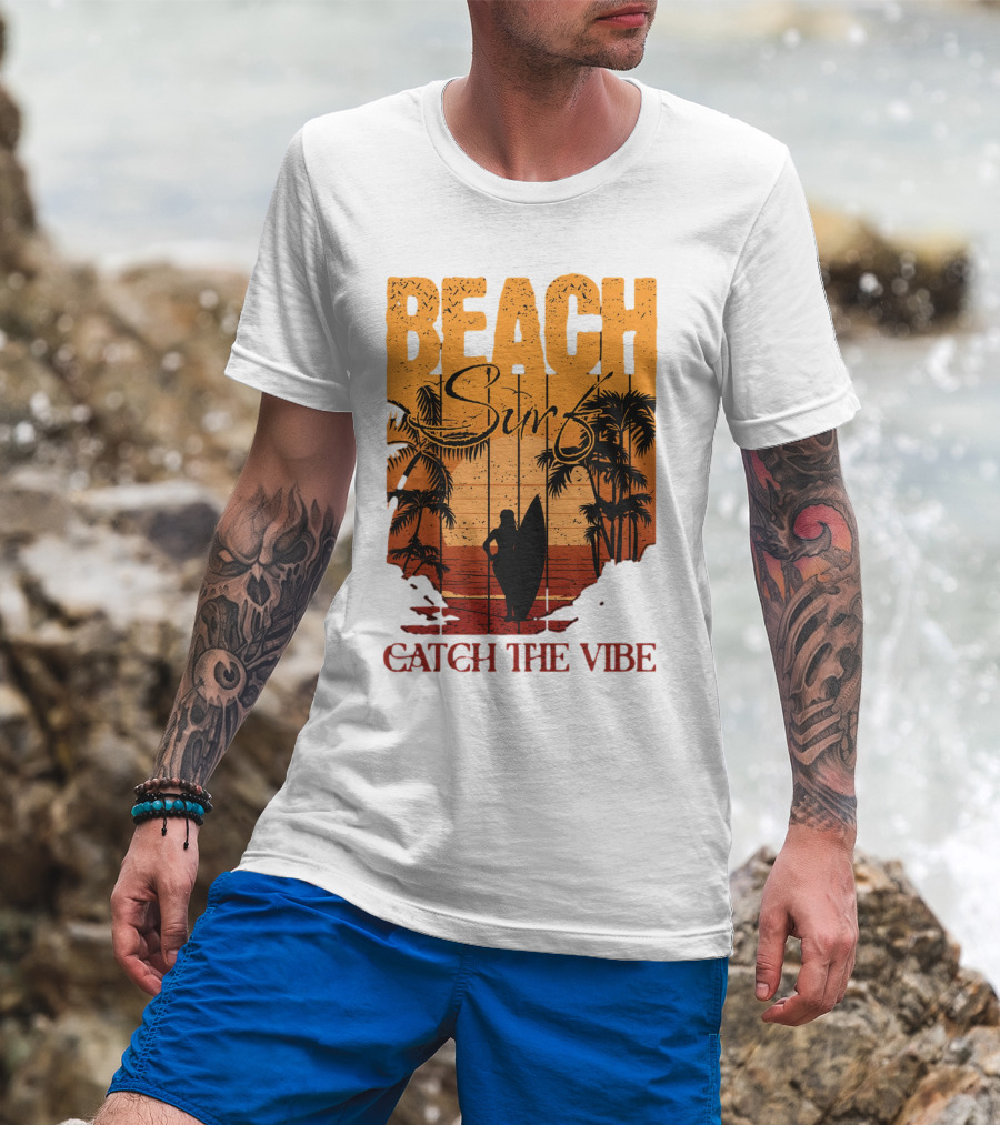 Beach Surf Catch The Vibe T-Shirt