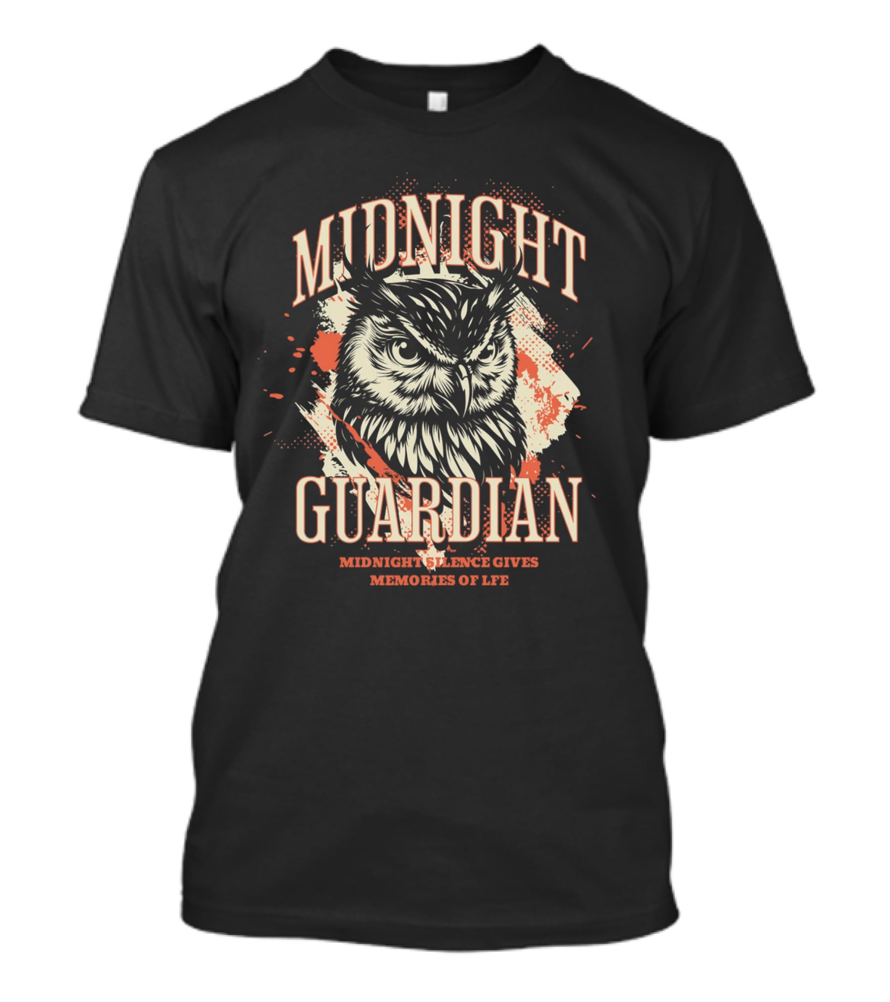 Midnight Guardian Owl With Midnight Silence Gives Memories Of Life T-Shirt