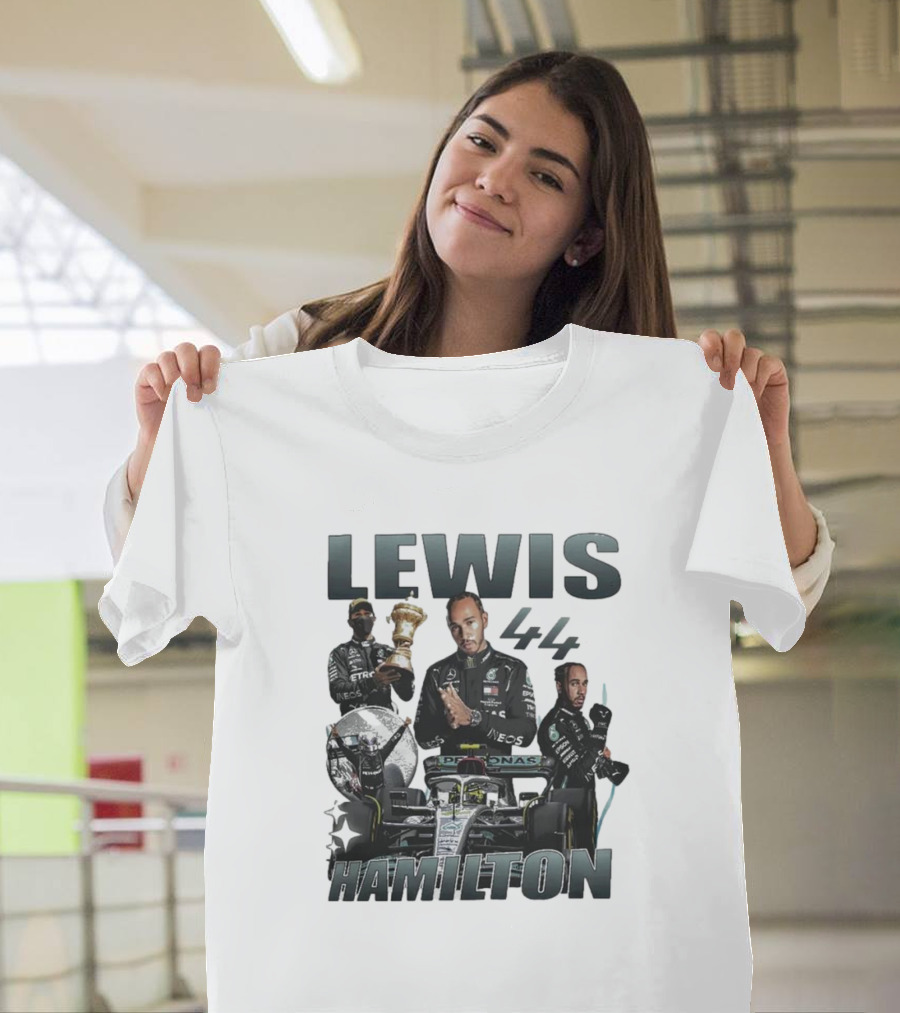 Lewis Hamilton 44 Formula Racing Champion Victory T-Shirt