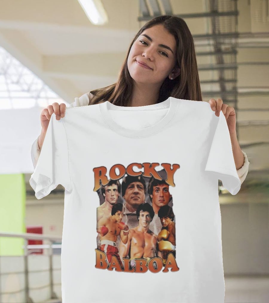 Rocky Balboa Iconic Boxing Legend Film Character Montage T-Shirt
