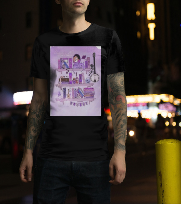 Speak Now Bookshelf Favorites Version By Alex Vernon With Purple Music Elements T-Shirt