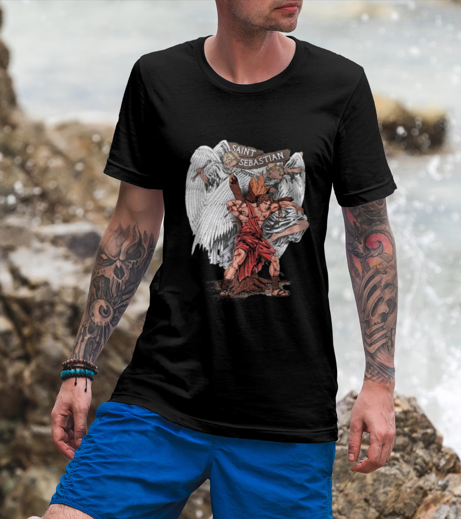 Saint Sebastian Angelic Guardians T-Shirt