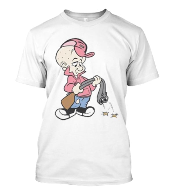 Scum Elmah Parody Elmer Fudd Gangster Suspicious Character Smoking Gun T-Shirt