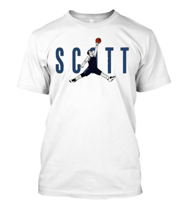 Scott Dunking Pose Parody Jordan Style The Office T-Shirt