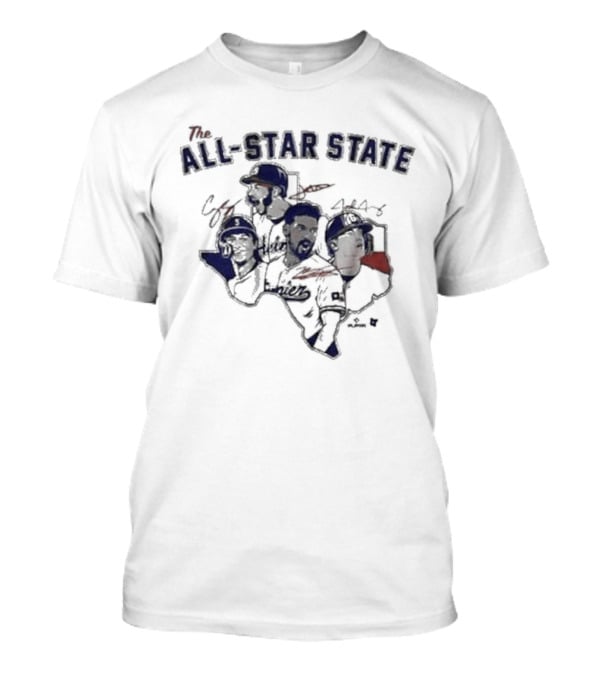 The All-Star State Baseball Signatures Texas T-Shirt