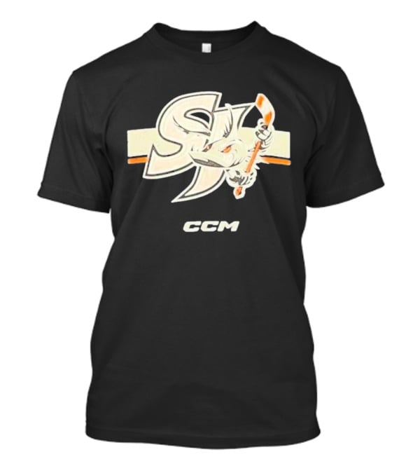 Awesome CCM San Jose Barracuda Crest CCM T-Shirt