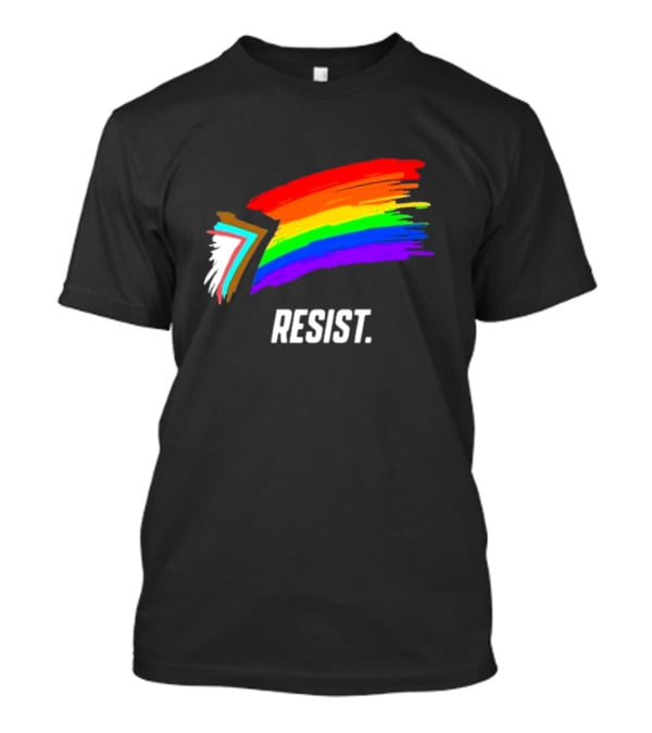 Resist Pride Equality Florida Rainbow Brushstroke T-Shirt