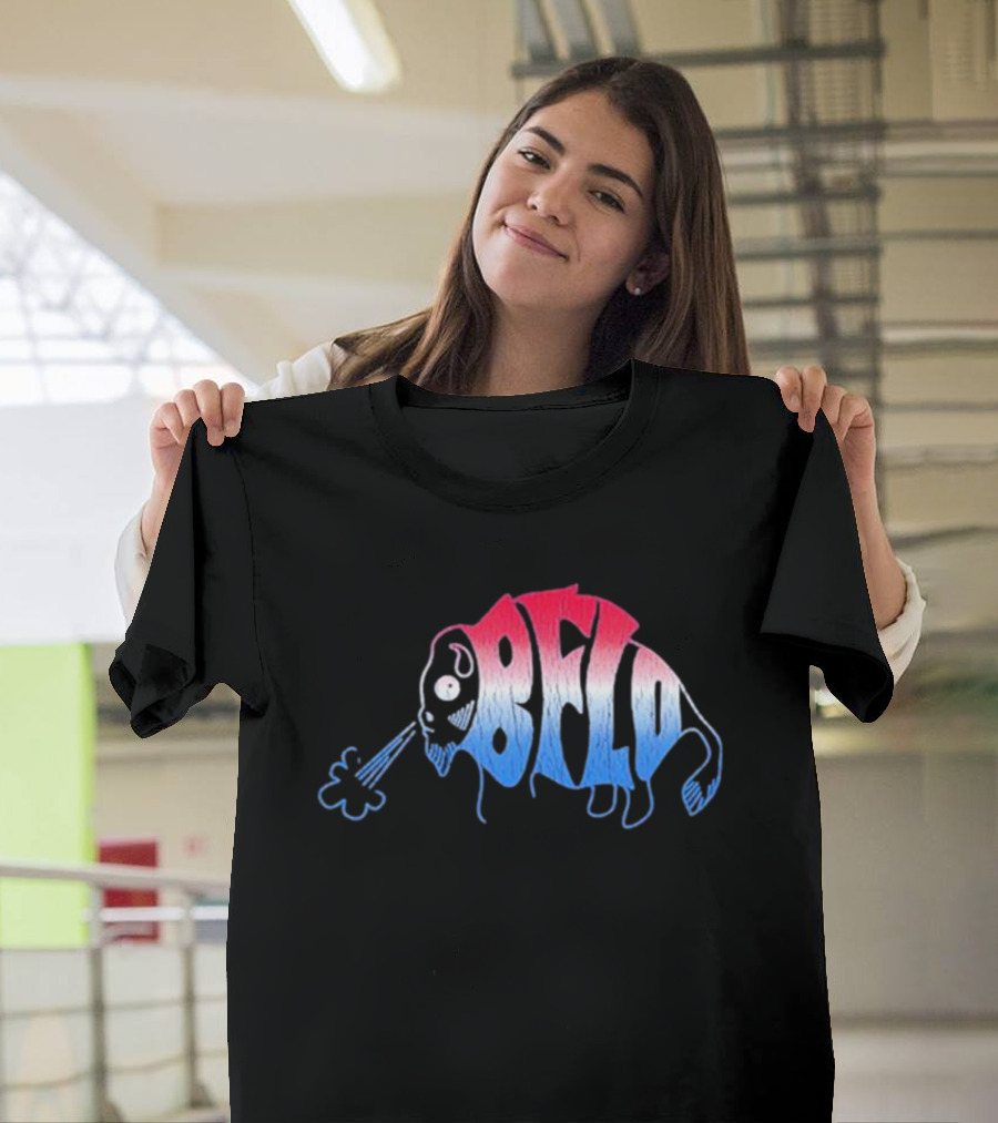 Bflo Buffalo Graphic Red Blue Gradient Buffalo T-Shirt
