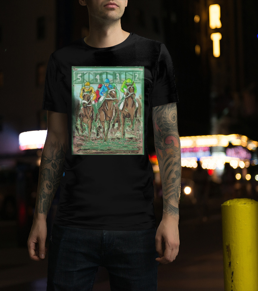 Horse Races Numbered Jockeys Competition T-Shirt