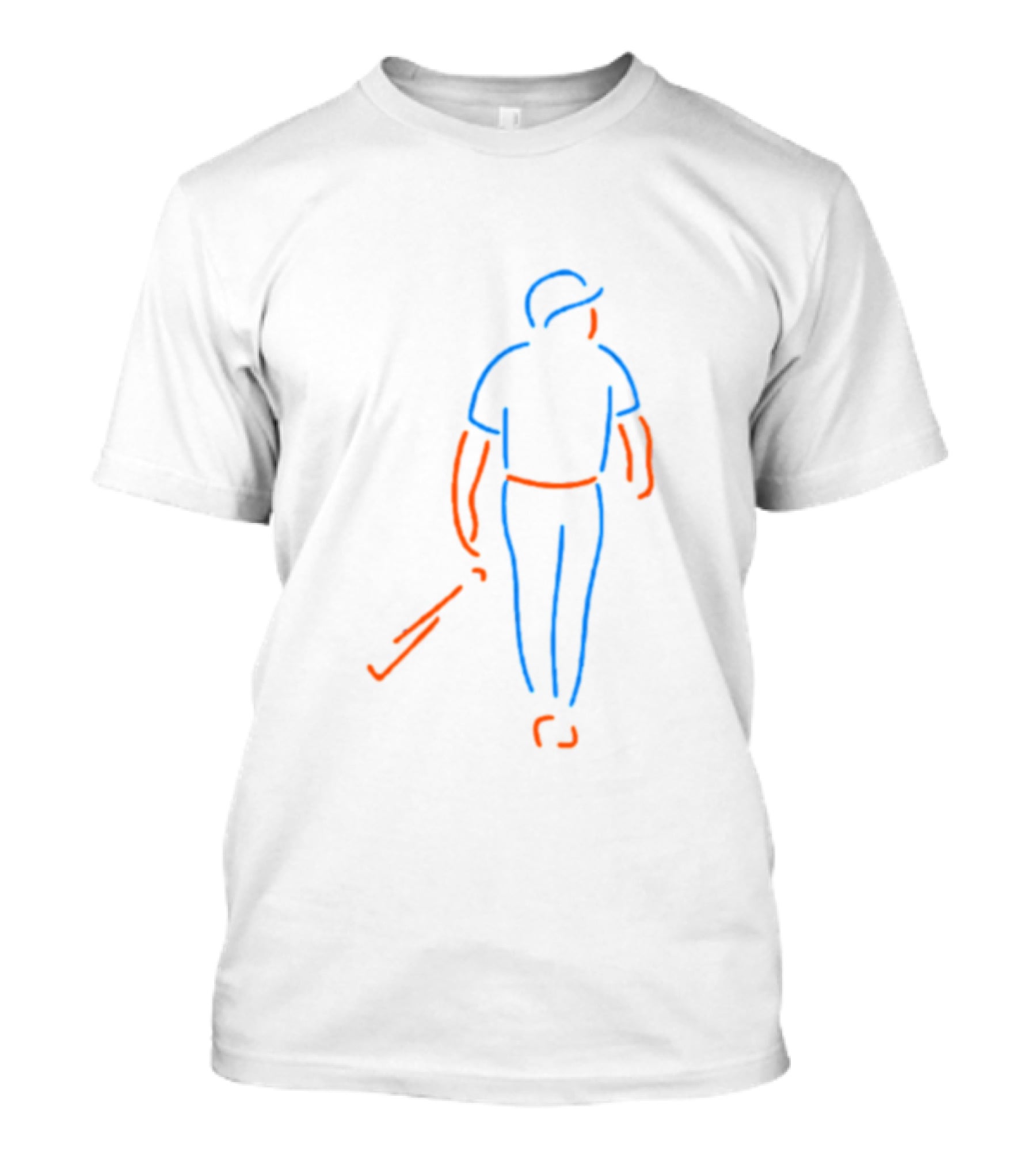 Alvarez Neon Por Qué No Baseball Player Outline T-Shirt