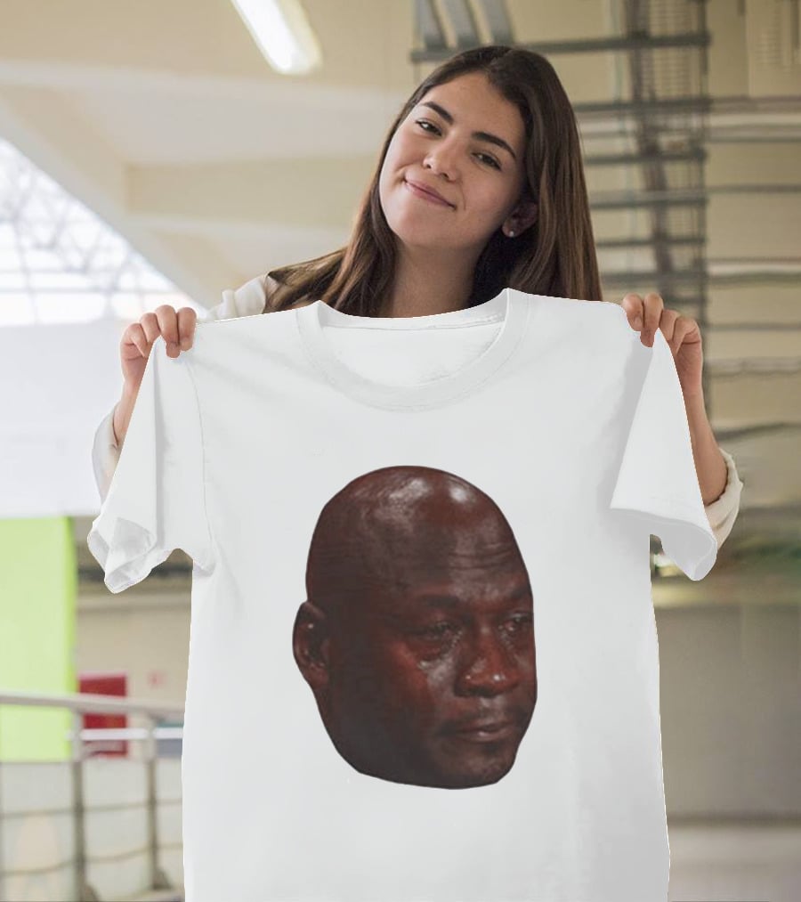 Crying Michael Jordan Meme Iconic Expression T-Shirt