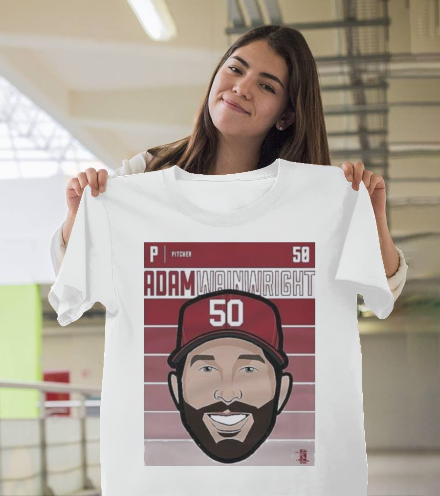 Adam Wainwright 50 Pitcher Baseball Cartoon T-Shirt