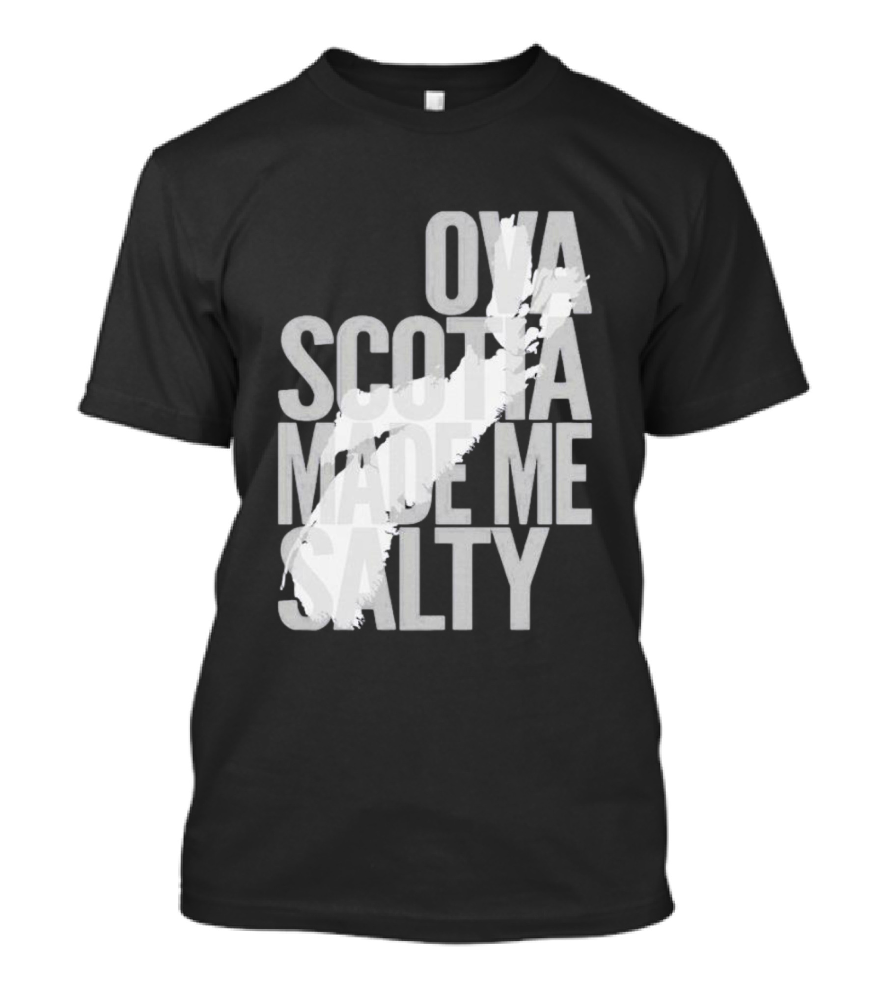 Nova Scotia Made Me Salty Ova Coast Map T-Shirt