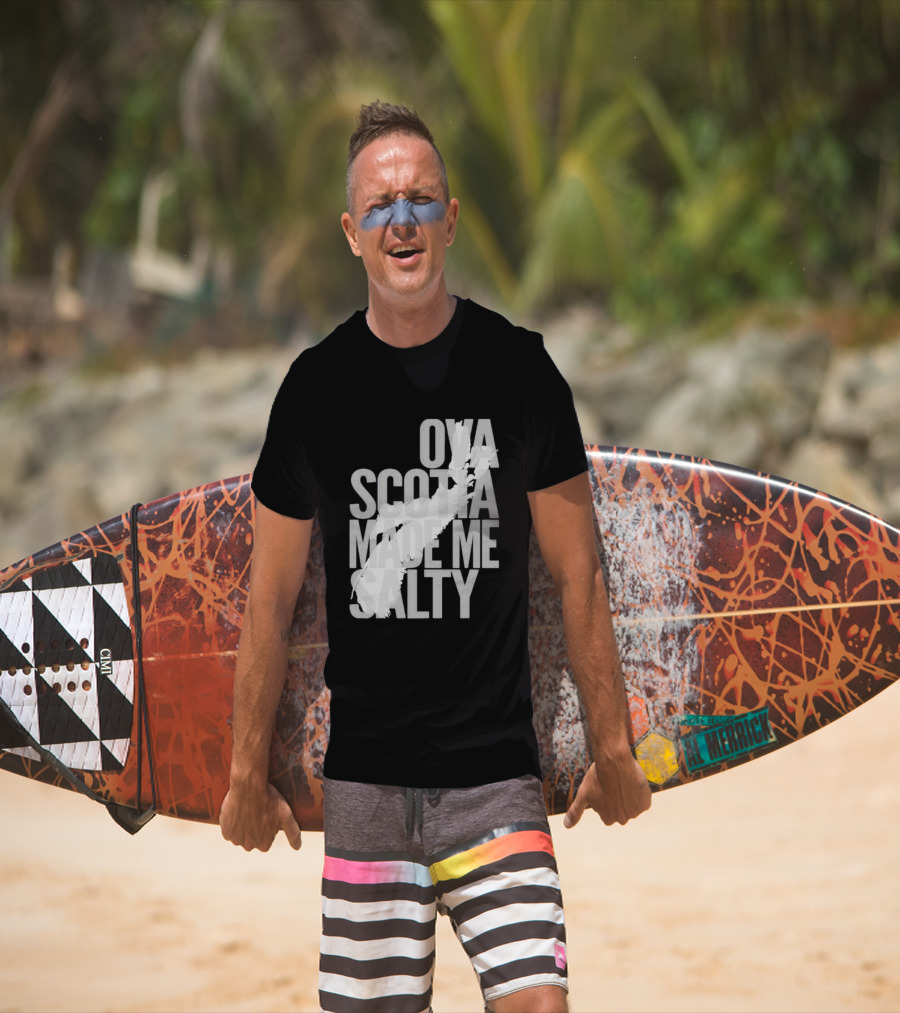 Nova Scotia Made Me Salty Ova Coast Map T-Shirt