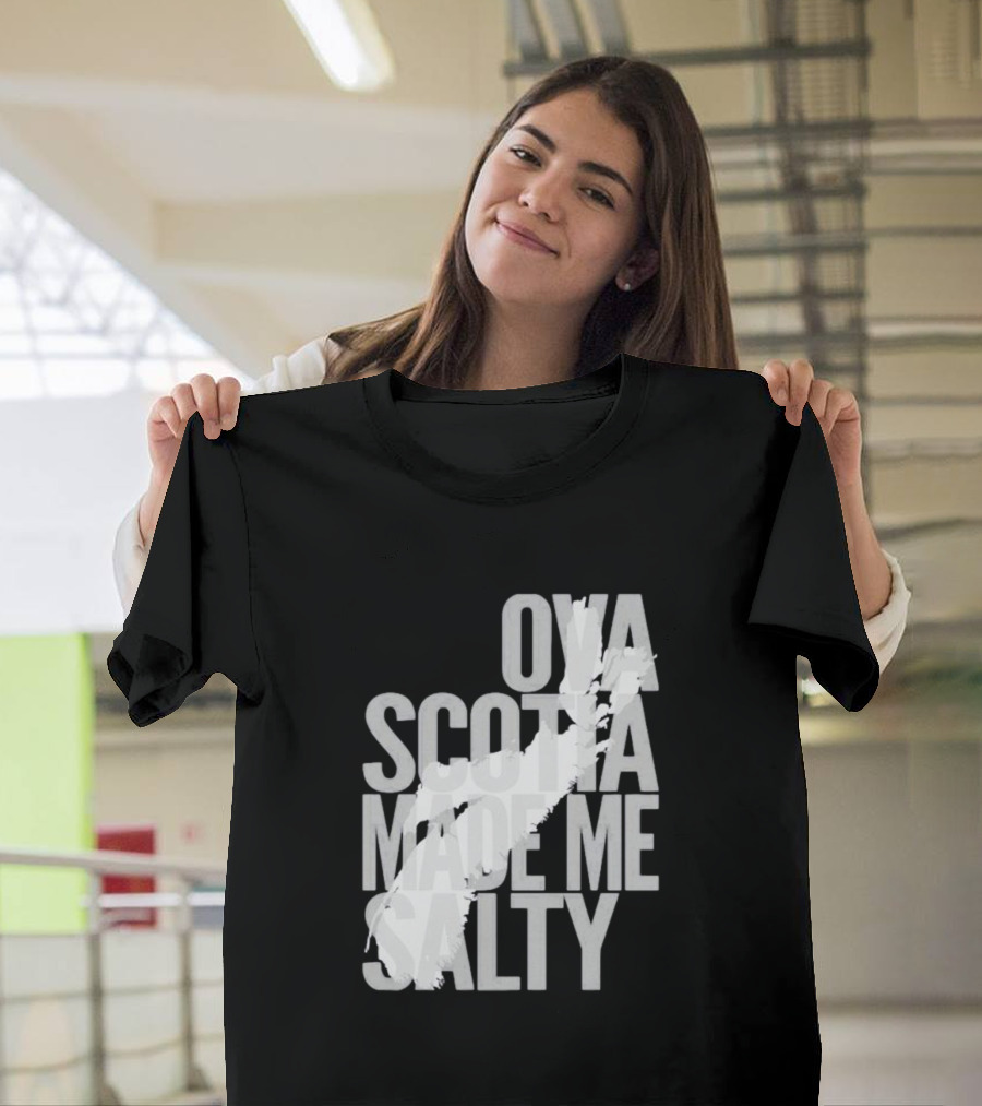 Nova Scotia Made Me Salty Ova Coast Map T-Shirt