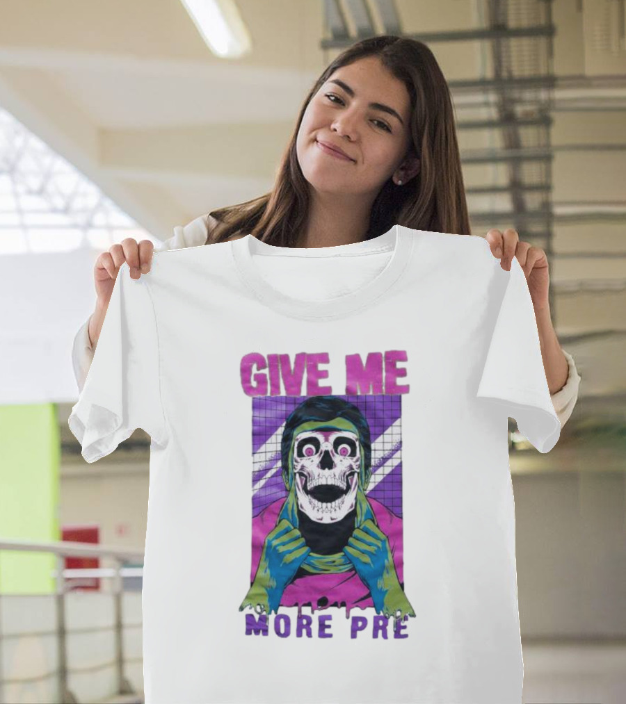 GIVE ME MORE PRE Skull Mask Urban T-Shirt