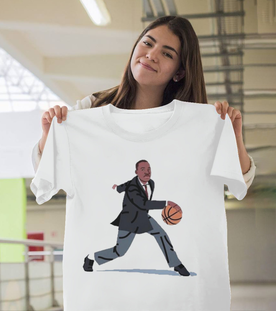 Balling Martin Dribbling In Suit With Basketball T-Shirt