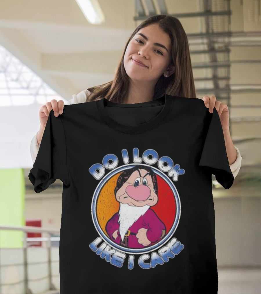 Grumpy Do I Look Like I Care Character T-Shirt