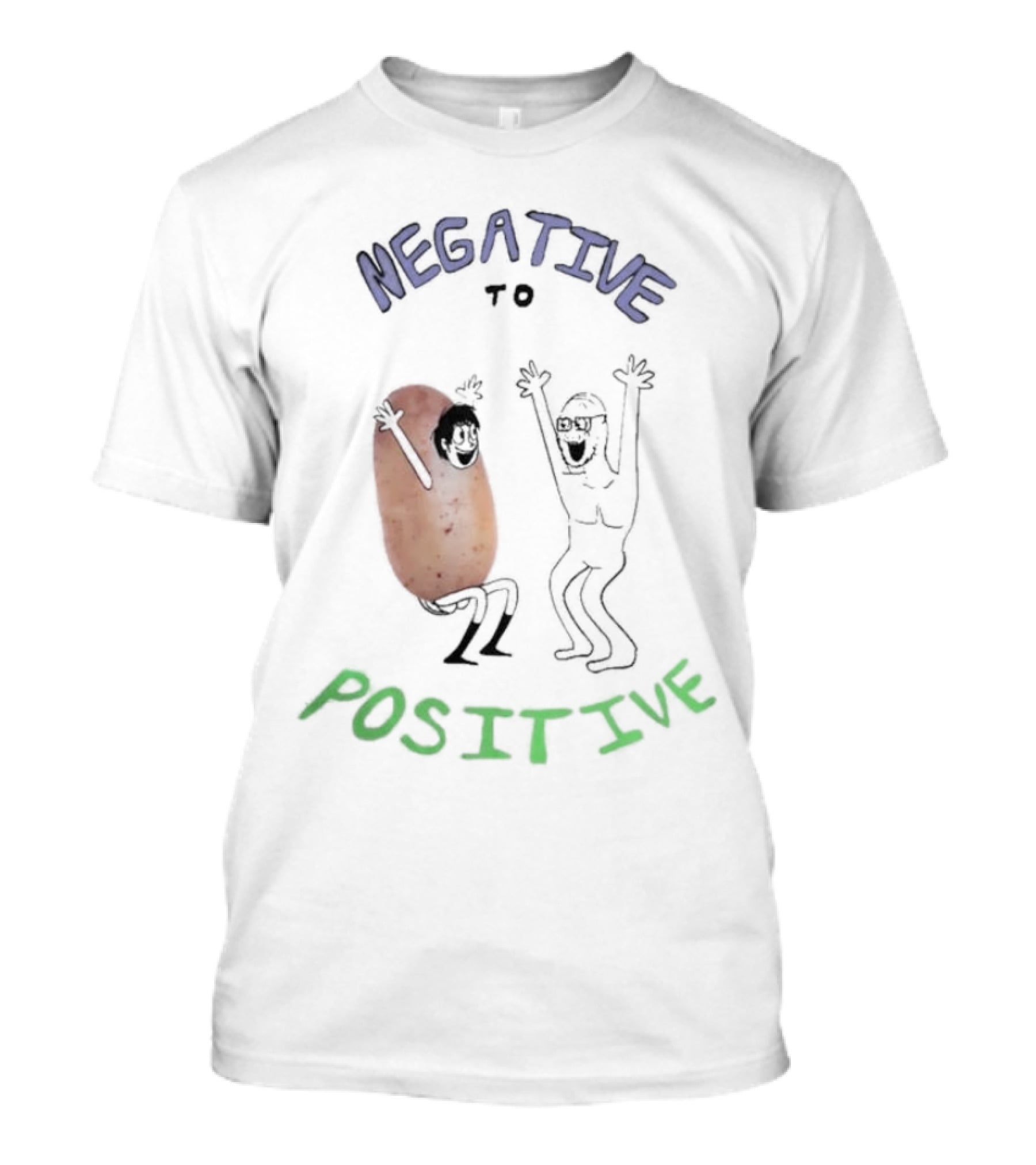 Negative To Positive Dancing Characters With Bean Costume T-Shirt