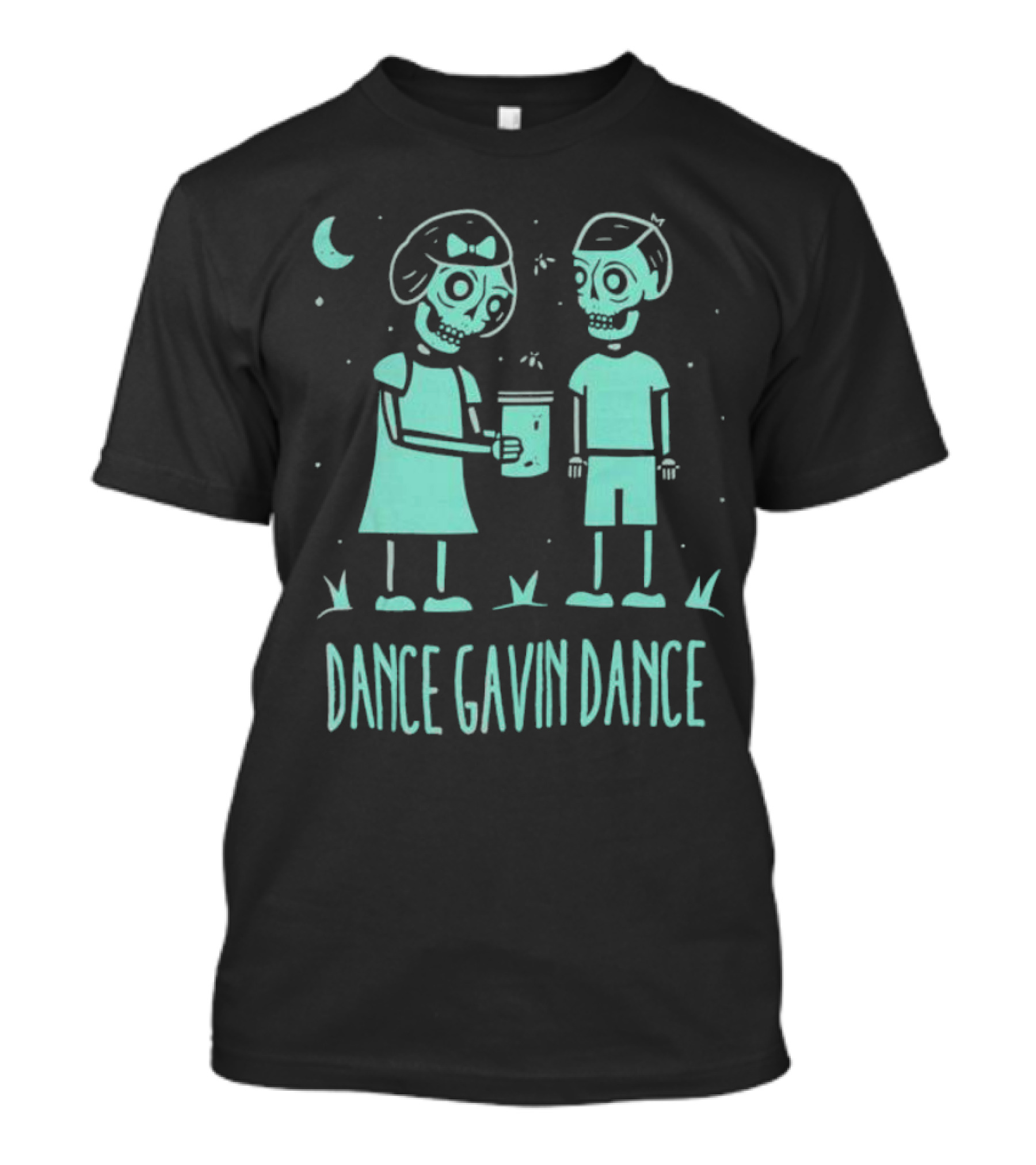 Blue Skull Dance Gavin Dance Under Moonlit Night T-Shirt