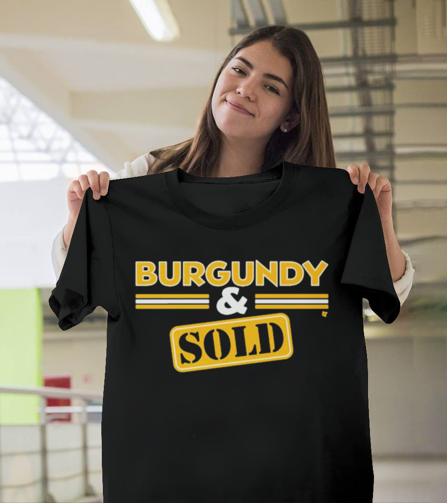 Burgundy and Sold Washington D.C. Football Burgundy and Sold T-Shirt