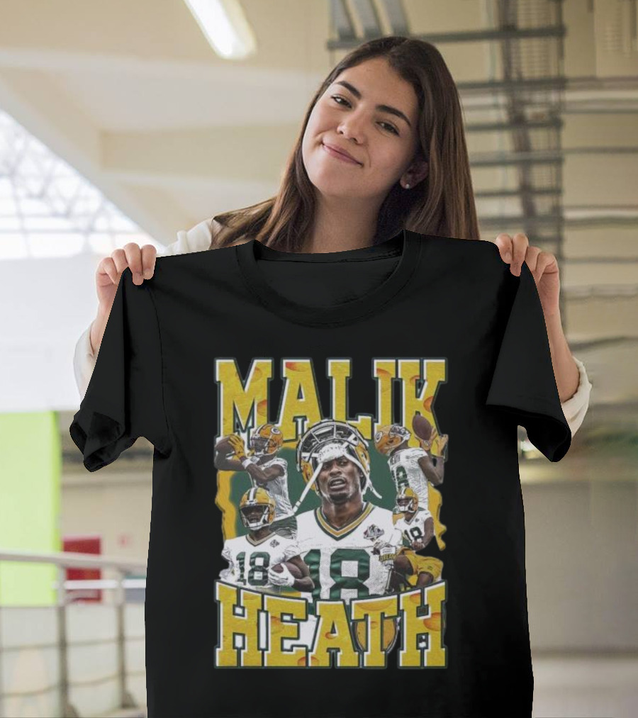 Malik Heath Green Bay Packers Football Player Collage T-Shirt