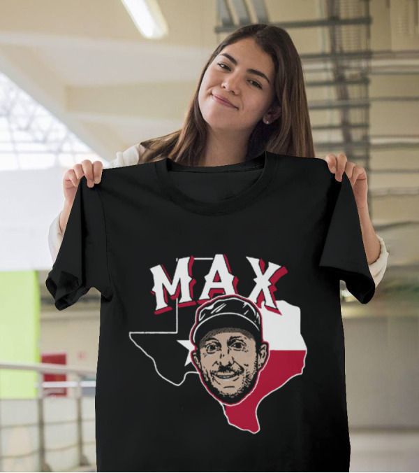 MAX Scherzer Texas Map Face T-Shirt