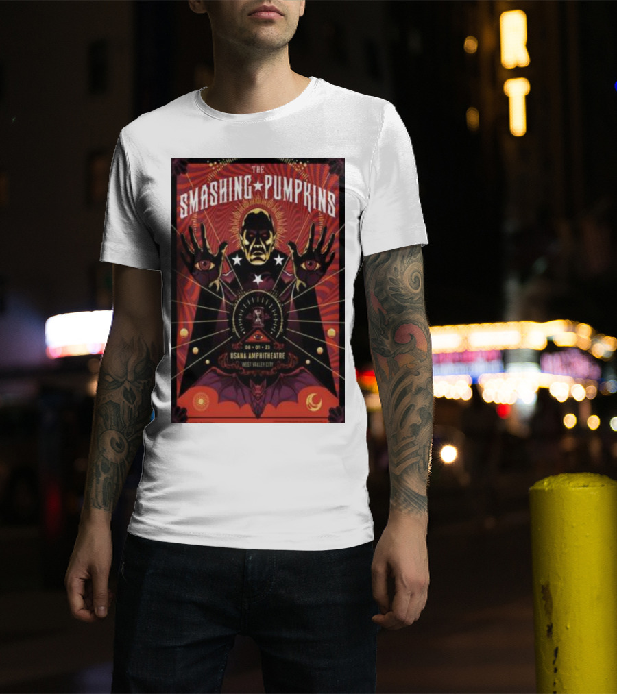 The Smashing Pumpkins USANA Amphitheatre August 1 West Valley City Concert T-Shirt