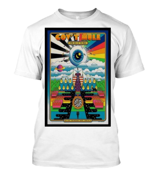 Gov’t Mule Dark Side Of The Mule Tour Clarkston Vibrant Psychedelic Eye Sun Road T-Shirt