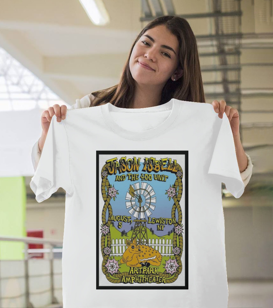 Jason Isbell and the 400 Unit August 5 Lewiston NY Artpark Amphitheater Windmill and Toad T-Shirt