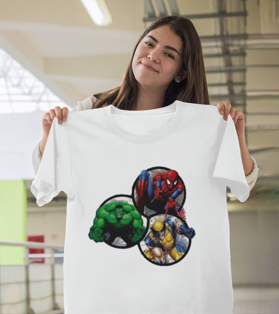 Marvel's Trinity Spider-Man Hulk Wolverine T-Shirt