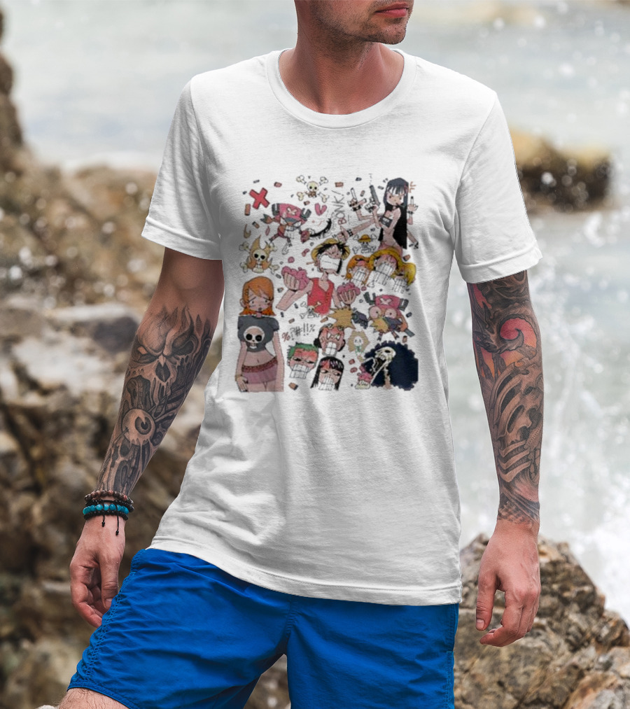 Worldofdarko One Piece Character Collage Animation T-Shirt