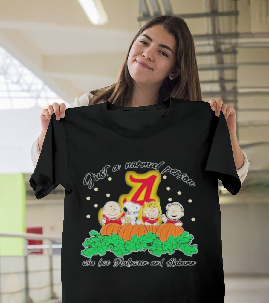 Just a Normal Person Who Loves Halloween and Alabama T-Shirt