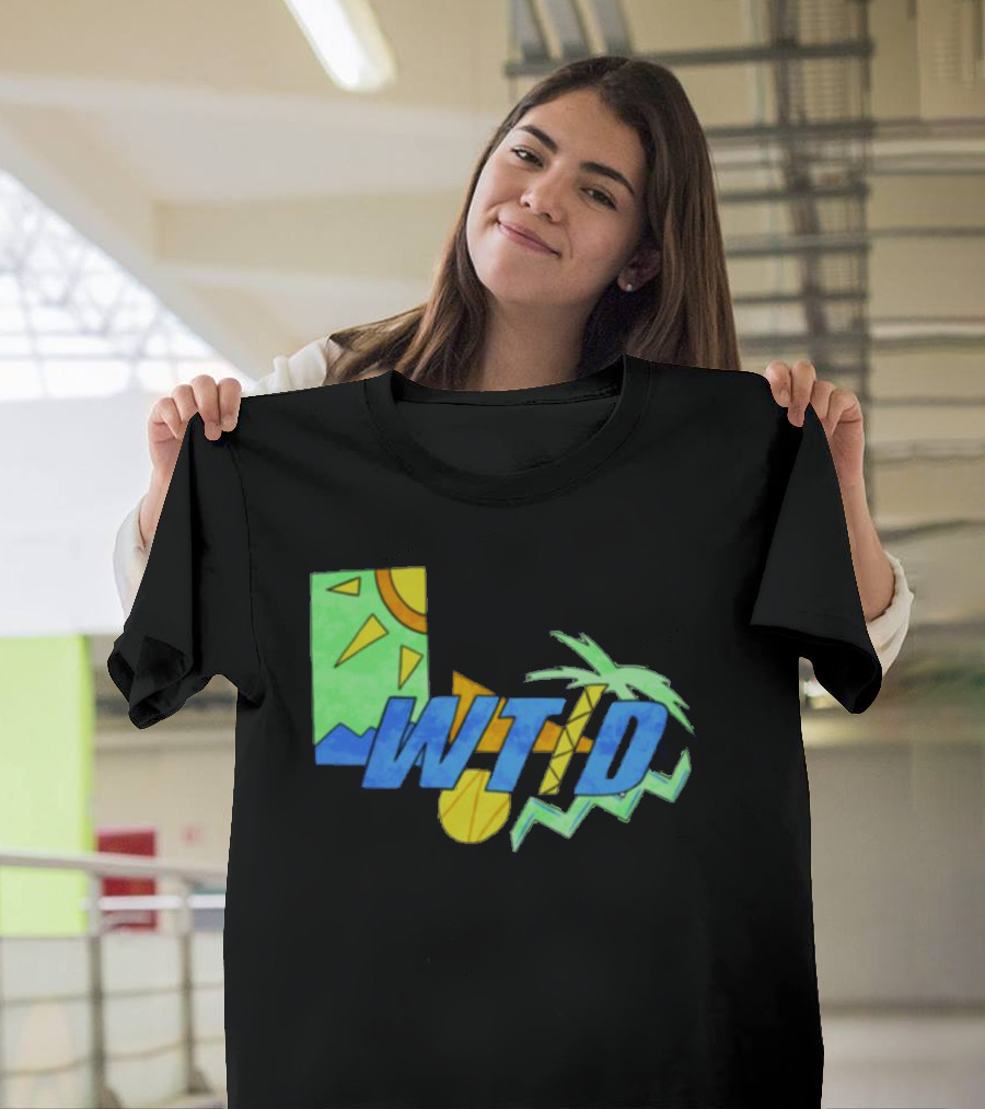 WTID 90s Sun Palm Tree Retro Vibes T-Shirt