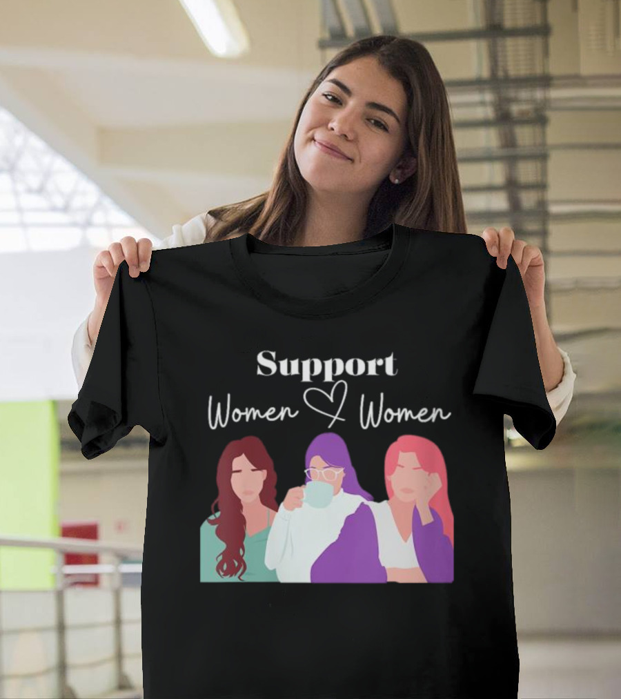 Support Women Love Women Boss Letter Print T-Shirt