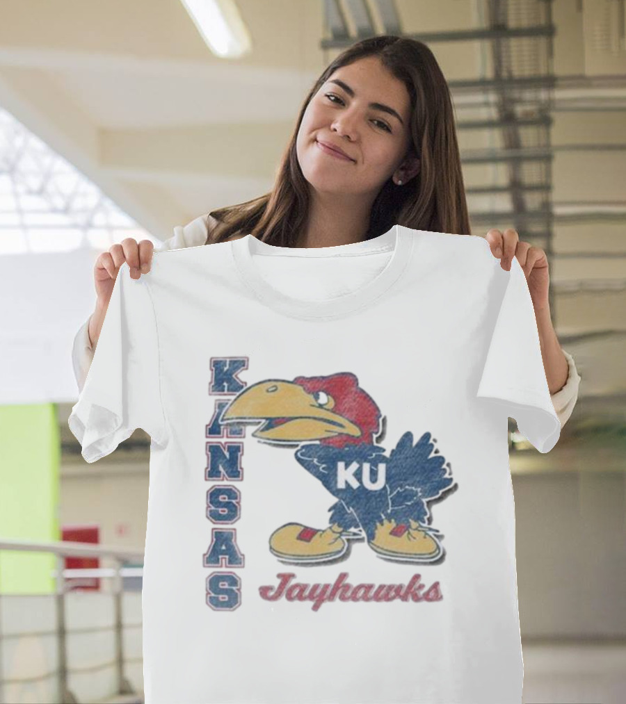 KANSAS KU Jayhawks Retro Throwback '47 Franklin T-Shirt