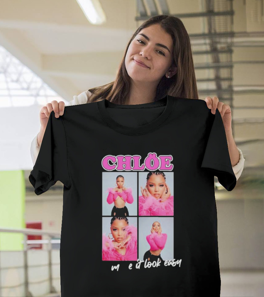 CHLÖE Make It Look Easy Pink Confidence Fashion T-Shirt