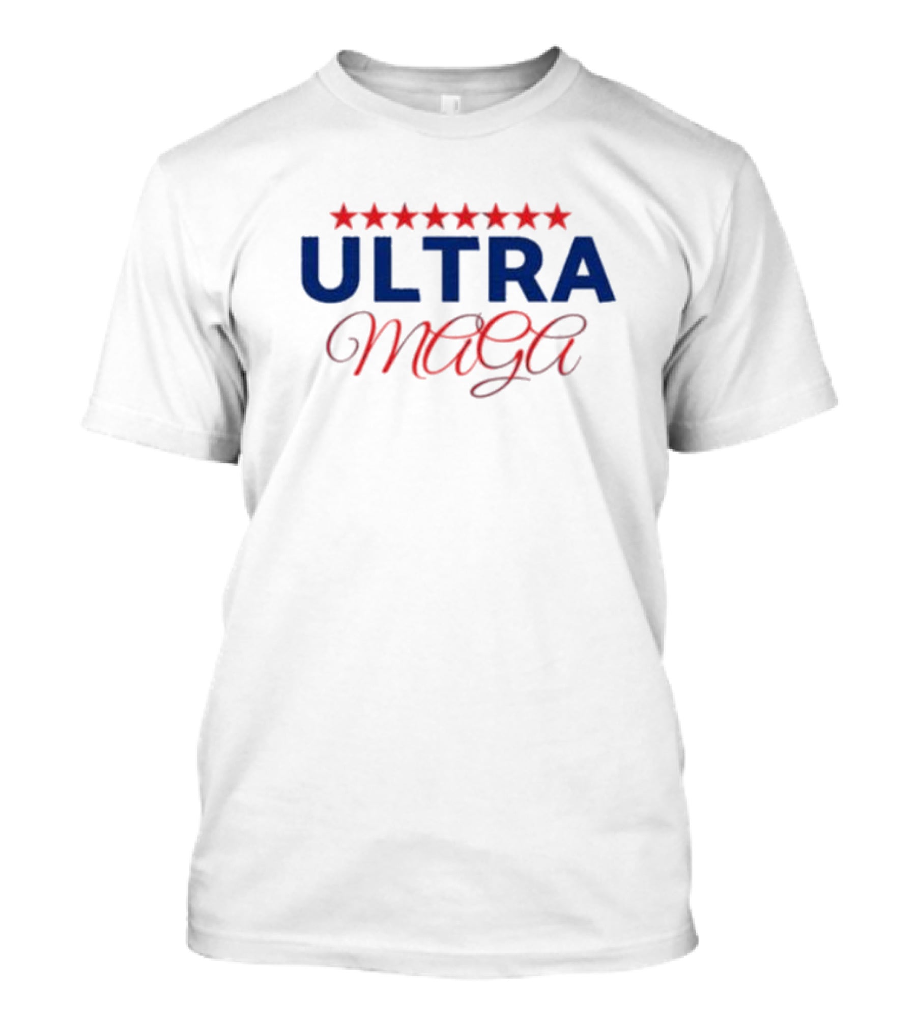 ULTRA MAGA Red Stars Blue Letters T-Shirt