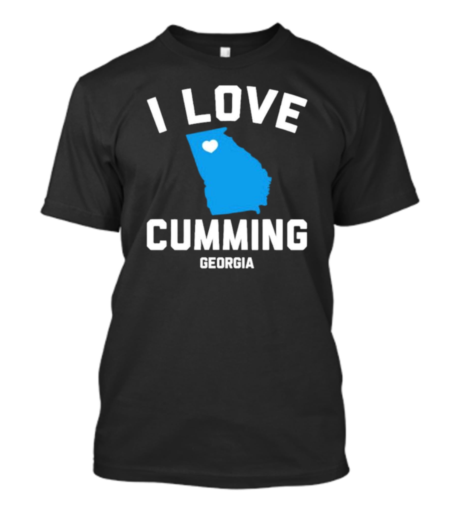 I Love Cumming Georgia Map Heart T-Shirt