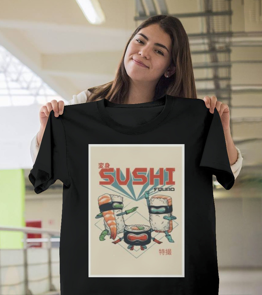 Sushi Squad Retro Style 変身 特撮 T-Shirt