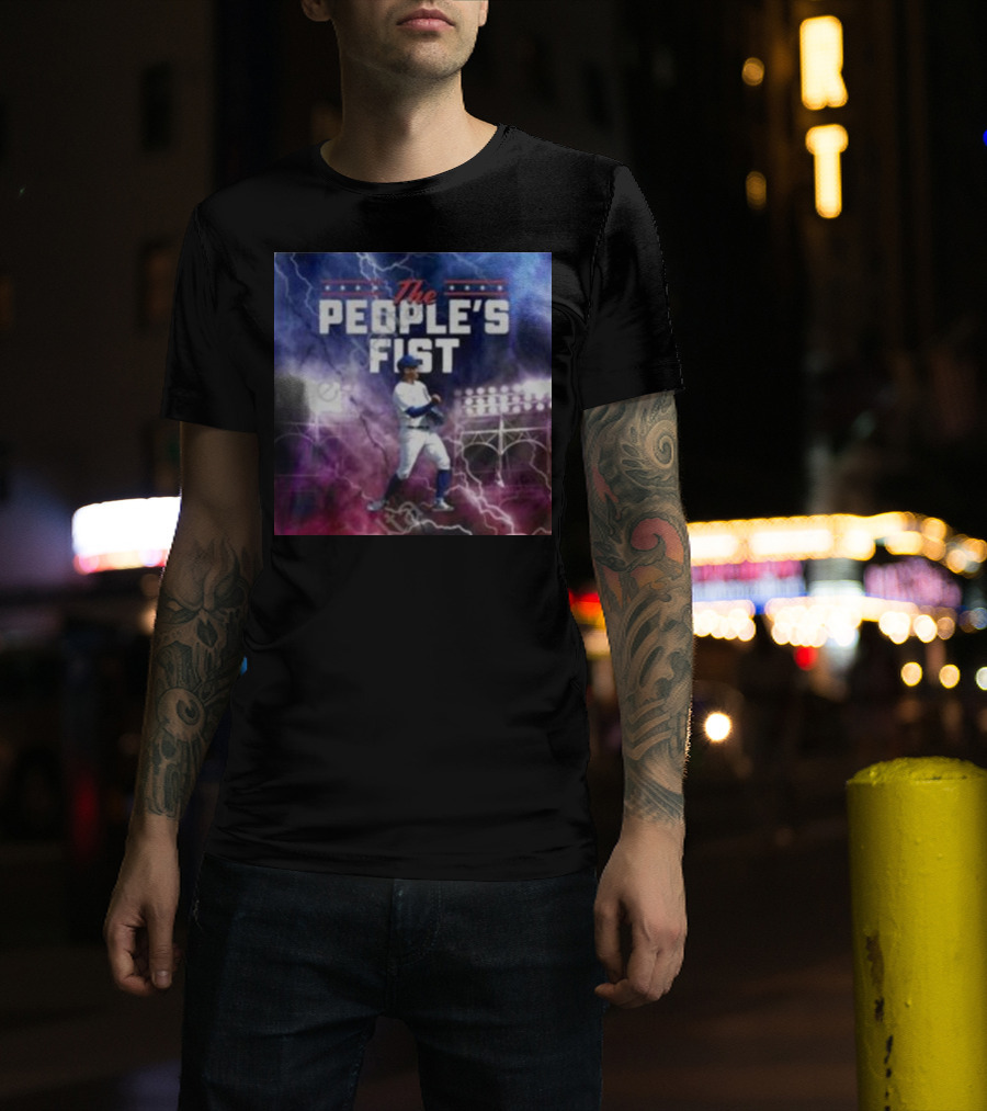 Chicago Cubs The People’s Fist Player Lightning Field T-Shirt